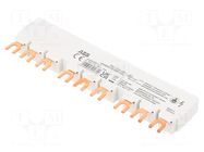 Busbar; 16mm2; Poles: 3; 690VAC; 250VDC; 6kV; Inom: 100A; fork ABB