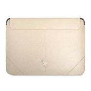 Guess Saffiano Triangle Logo case for a 14&quot; laptop - beige, Guess