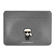 Karl Lagerfeld Saffiano Ikonik Karl case for a 13-14&quot; laptop - silver, Karl Lagerfeld