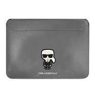 Karl Lagerfeld Saffiano Ikonik Karl case for a 16&quot; laptop - silver, Karl Lagerfeld