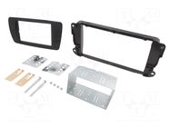 Radio frame; Seat; 2 DIN; black gloss ACV