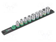 Wrench-set; 6-angles,socket spanner; Mounting: 3/8"; 29mm; 9pcs. WERA