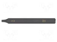 Screwdriver bit; square; RB2; Kind: impact; Overall len: 70mm WERA