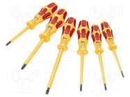 Kit: screwdrivers; insulated; Phillips,slot; 6pcs. WERA