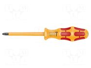 Screwdriver; insulated; Pozidriv®; PZ2; Blade length: 100mm WERA