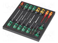 Kit: screwdrivers; Phillips,Pozidriv®,slot; in a foam tray WERA