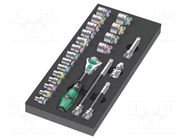 Wrench-set; 6-angles,socket spanner; Mounting: 3/8"; 23pcs. WERA