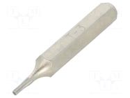 Screwdriver bit; Torx®; TX03; Kind: precision; Overall len: 27mm BETA