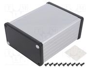 Enclosure: with panel; 1455; X: 103mm; Y: 120mm; Z: 53mm; aluminium HAMMOND