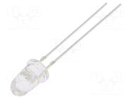 LED; bluish green; 5mm; 35000÷40000mcd; 8°; Front: convex OPTOSUPPLY