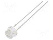 LED; bluish green; 4.8mm; 2180÷3000mcd; 100°; Front: convex OPTOSUPPLY
