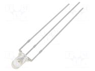 LED; red/blue; 3mm; 30°; Front: convex; 2.1÷2.6/3.1÷3.6VDC; round OPTOSUPPLY