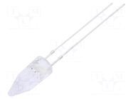 LED; yellow; 5mm; 500÷750mcd; 100°; Front: Rocket; 12VDC OPTOSUPPLY