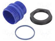 Enclosure for connectors: circular; Han® F+B; IP67,IP6K9K; blue HARTING