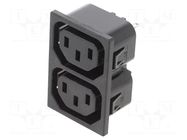 Connector: AC supply; female; socket; 250VAC; 10A; UL94V-0 BULGIN