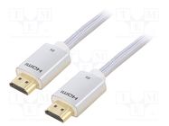 Cable; HDMI 2.1; HDMI plug,both sides; PVC; textile; Len: 1.5m VENTION
