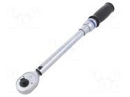 Wrench; torque; 10÷60Nm; Mounting: 3/8"; with button KING TONY