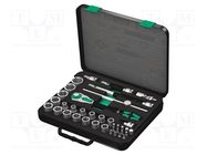 Wrenches set; socket spanner; Mounting: 1/2"; 37pcs. WERA