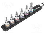 Wrench-set; Hex Plus key,socket spanner; Mounting: 1/2"; 6pcs. WERA