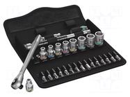 Wrench-set; socket spanner; 1/4"; 28pcs. WERA