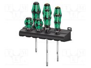 Kit: screwdrivers; Pozidriv®,slot; Kraftform-300; 7pcs. WERA