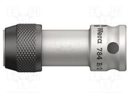 Adapter; Overall len: 50mm; Mounting: 3/8" square,5/16" (C8) WERA