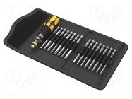 Kit: screwdrivers; Kit: case,screwdriver bits,screwdriving grip WERA