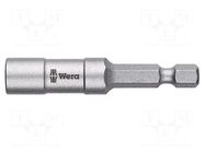 Holder; Socket size-inch: 1/4"; Kind of socket: E6,3mm,hexagonal WERA