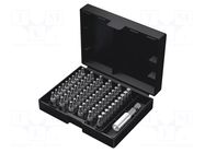 Kit: screwdriver bits; plastic box; Torx®; 1/4"; 61pcs. WERA