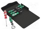 Kit: screwdrivers; square,Phillips,slot; Kraftform Plus-300 WERA