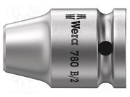 Adapter; Overall len: 30mm; Mounting: 3/8" square,5/16" (C8) WERA