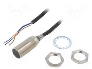 Sensor: inductive; OUT: PNP / NO; 0÷8mm; 10÷30VDC; M18; 2m; IP67 OMRON