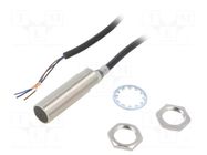 Sensor: inductive; OUT: PNP / NO; 0÷8mm; 10÷30VDC; M18; 2m; IP67 OMRON