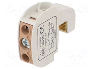 Splice terminal: rail; 114A; 690V; busbar; screw terminal; brown SIMET