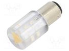 LED lamp; yellow; BA15D,T20; 24VDC; 24VAC; -20÷60°C; Mat: plastic CML INNOVATIVE TECHNOLOGIES