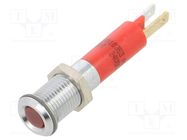 Indicator: LED; superflat; red; 24VDC; Ø8mm; IP40; metal,plastic CML INNOVATIVE TECHNOLOGIES