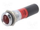Indicator: LED; flat; red; 230VAC; Ø14mm; IP67; metal,plastic; 18mcd CML INNOVATIVE TECHNOLOGIES