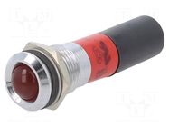 Indicator: LED; flat; red; 230VAC; Ø14mm; IP67; connectors; 18mcd CML INNOVATIVE TECHNOLOGIES