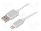 Cable; USB 2.0; Apple Lightning plug,USB A plug; gold-plated GEMBIRD