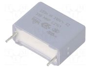 Capacitor: polypropylene; X2; 220nF; 630VDC; 310VAC; 7x13.5x17.5mm VISHAY