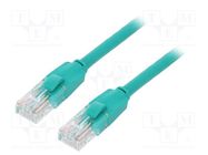 Patch cord; U/UTP; 6; CCA; PVC; green; 2m; RJ45 plug,both sides VENTION