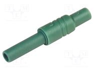 Connector: 4mm banana; socket; 24A; 1kVDC; green; nickel plated HIRSCHMANN T&M