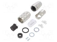 Connector: M16; plug; female; PIN: 3; 5A; 300V; C091D; soldering AMPHENOL