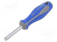 Screwdriver handle; 150mm; Mounting: 1/4" square KING TONY