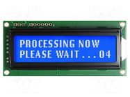 Display: LCD; alphanumeric; STN Negative; 16x2; blue; 80x36x13.5mm NEWHAVEN DISPLAY INTERNATIONAL