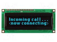 Display: OLED; alphanumeric; 16x2; Dim: 80x36x10mm; blue; PIN: 16 NEWHAVEN DISPLAY INTERNATIONAL
