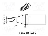 Tip; chisel; 1.6mm QUICK