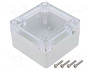 Enclosure: multipurpose; X: 75mm; Y: 75mm; Z: 45mm; ZP; polycarbonate KRADEX