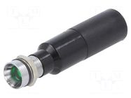 Indicator: LED; recessed; green; 230VAC; Ø8mm; IP67; connectors CML INNOVATIVE TECHNOLOGIES