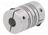 Coupling; Ø: 16mm; Ø1: 16mm; Ø2: 6mm; aluminium ELESA+GANTER